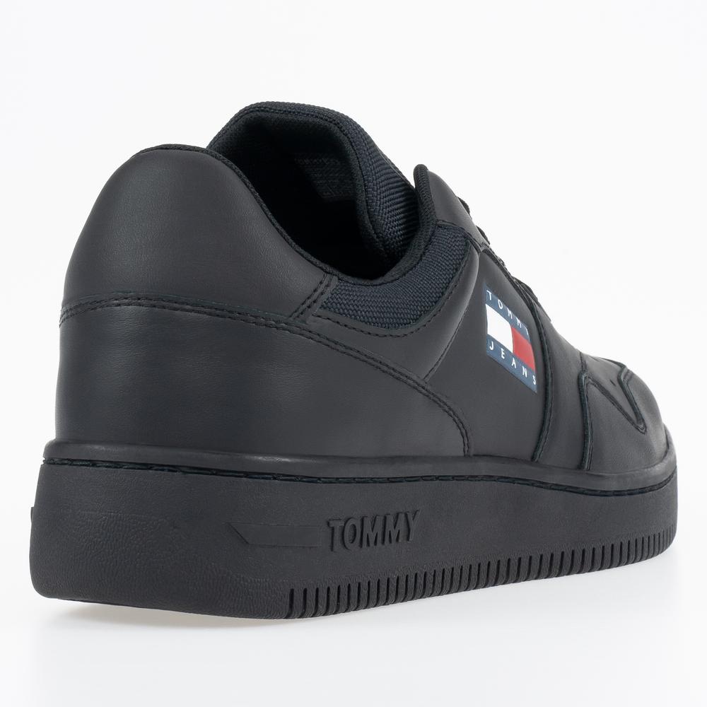 Topánky Tommy Jeans Retro Basket EM0EM00955-0GK - čierne