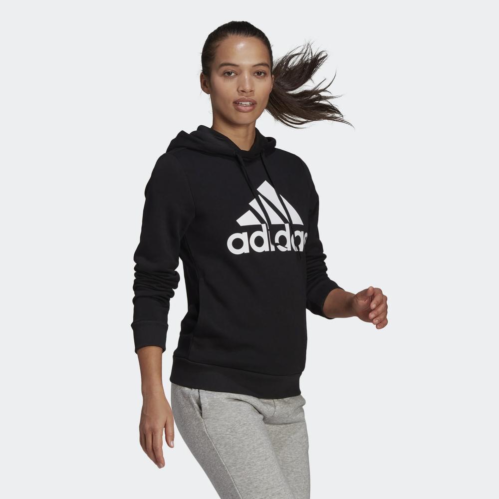 Blúza adidas Loungewear Essentials Logo Fleece Hoodie GL0653 - čierne