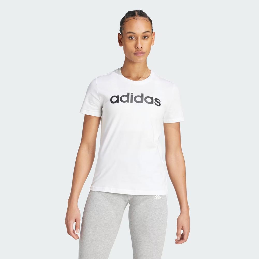 Tričko adidas Sportswear Loungwear Essentials Slim Logo GL0768 - biele