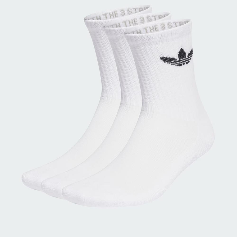 Ponožky unisex adidas Originals Trefoil Cushion Crew Socks 3 Pairs IJ5616 - biele