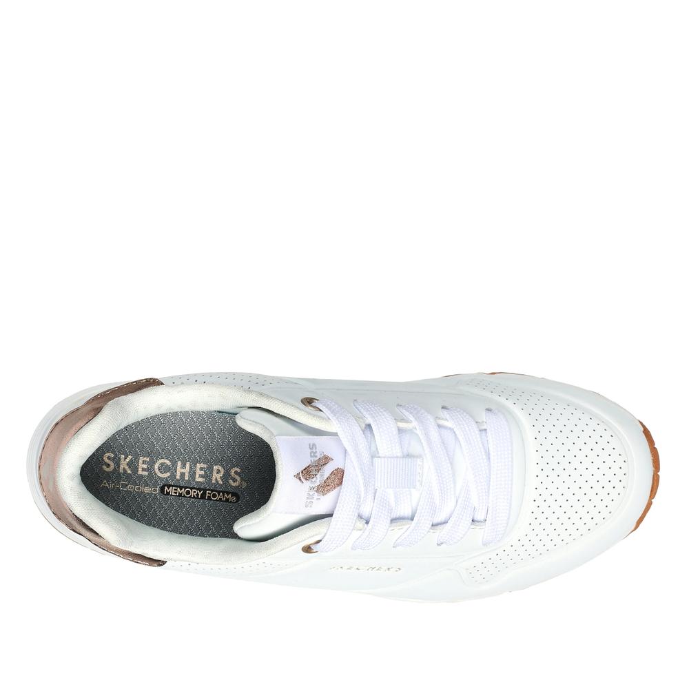 Detské topánky Skechers Uno Gen 1 Shimmer Away 310545LWHT - biele