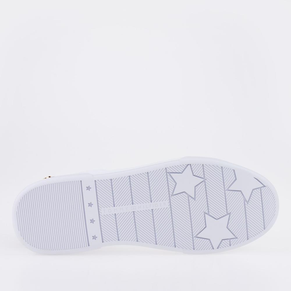 Topánky Tommy Hilfiger Button Detail Court FW0FW06733-YBR - biele