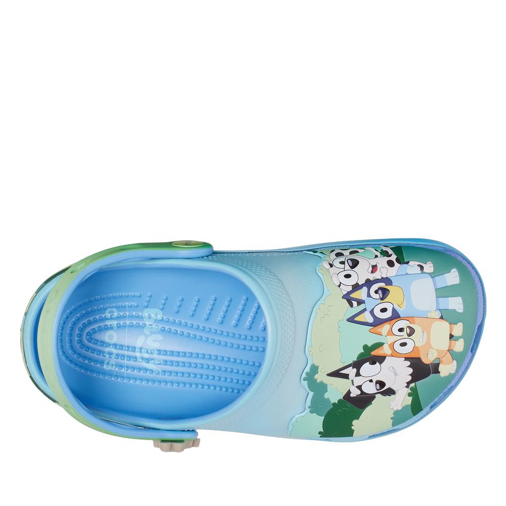 Detské klapky Crocs Toddler Bluey Best Buddies Classic Clog 212369-90H - modré