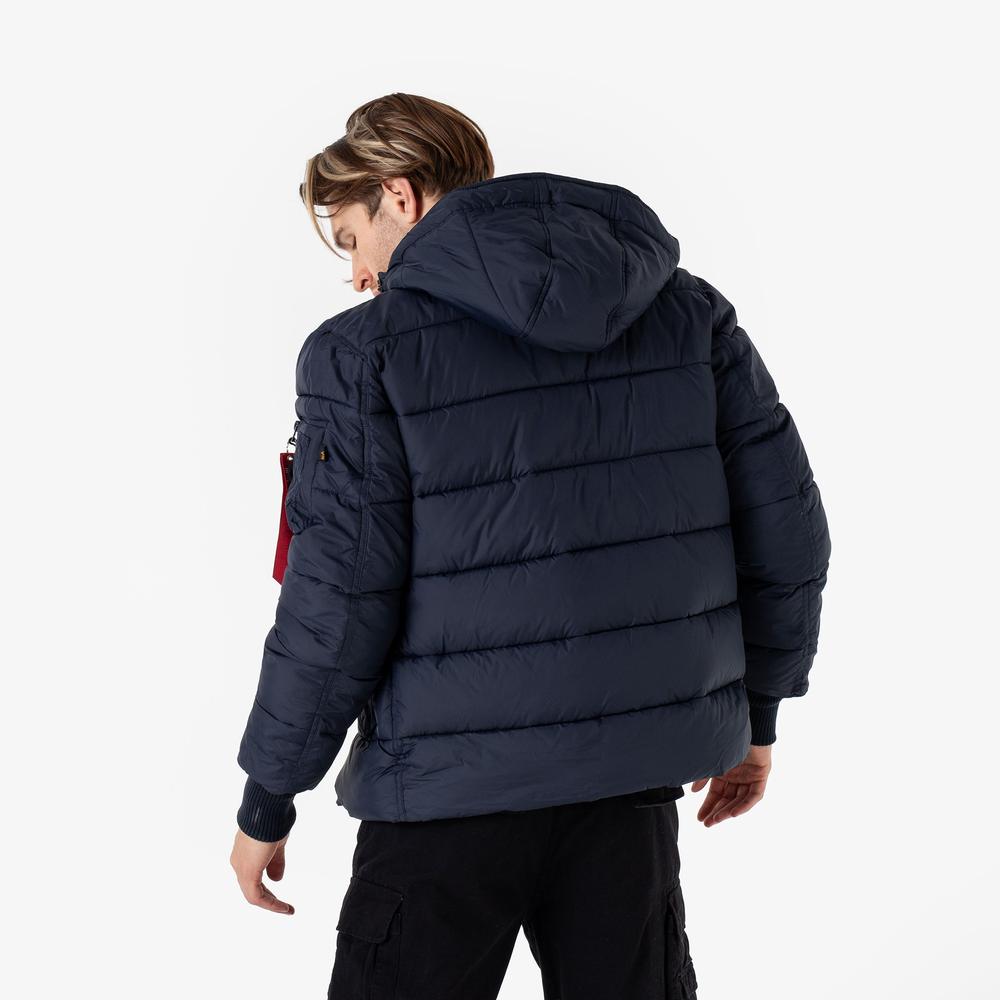 Bunda Alpha Industries Hooded Puffer 11811307 - tmavomodré