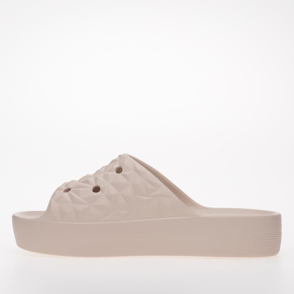 Klapky Crocs Classic Platform Geometric 209564-6UR - béžové