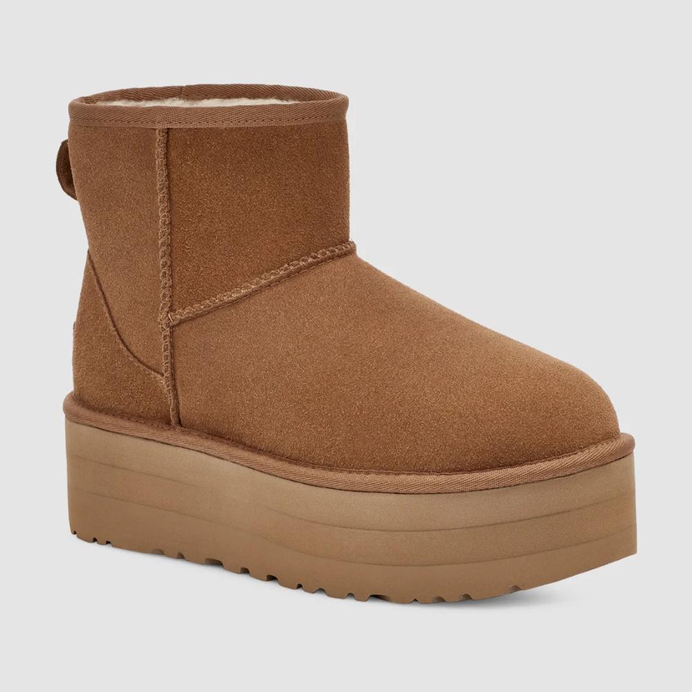 Topánky dámske UGG Classic Mini Platform 1134991-CHE - hnedé