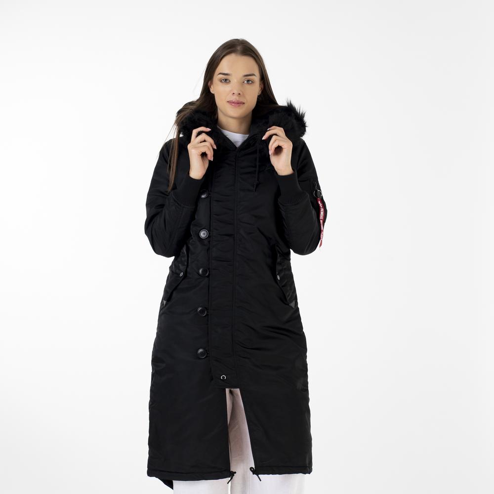 Bunda Alpha Industries Long Fishtail 19801303 - čierne