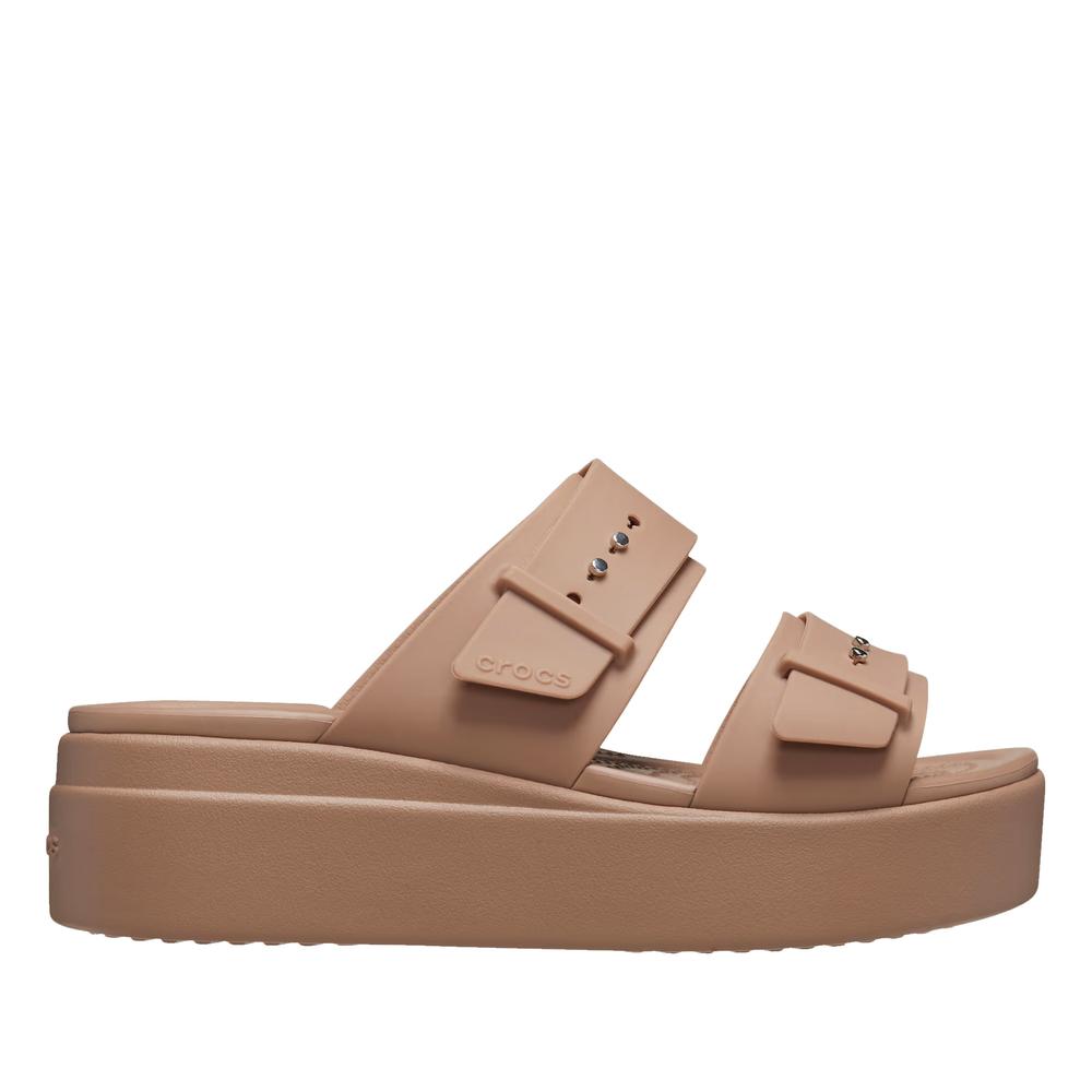 Klapky Crocs Brooklyn Buckle 207431-2Q9 - béžové