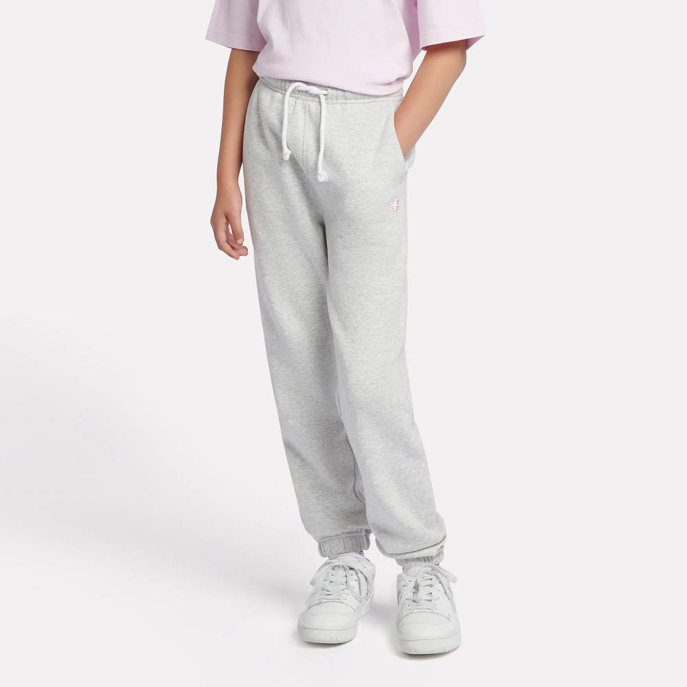 Detské nohavice New Balance LAKG0058AHH - šedý