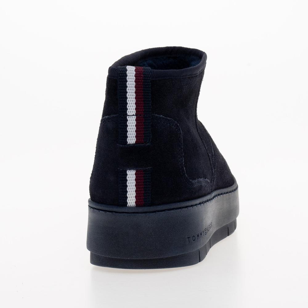 Topánky Tommy Hilfiger Cool Suede Snowboot FW0FW07662-DW6 - tmavomodré