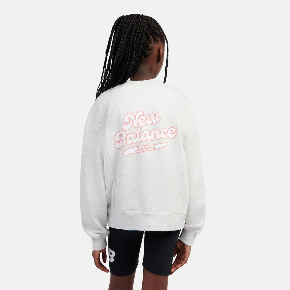 Dětské mikina New Balance LAKG0205AHH - šedý