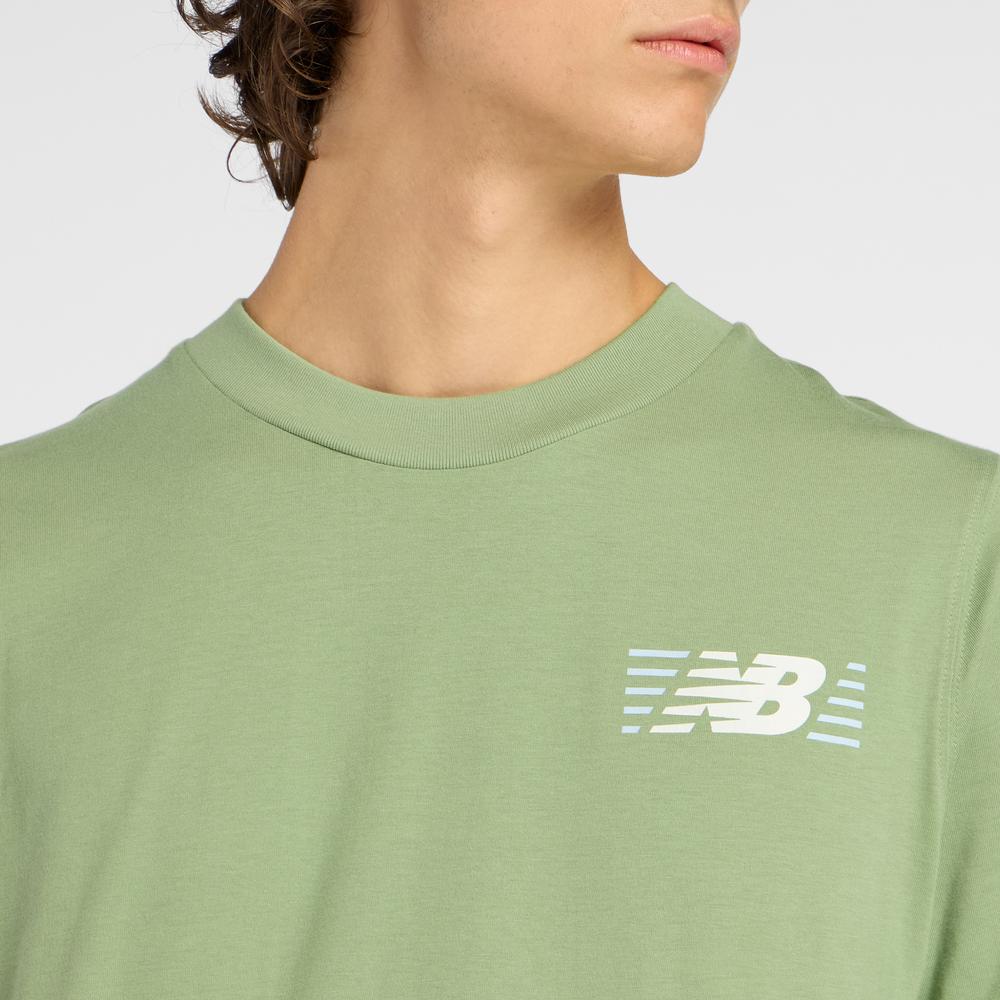 Pánske tričko New Balance MT6179UMAAR - zelené