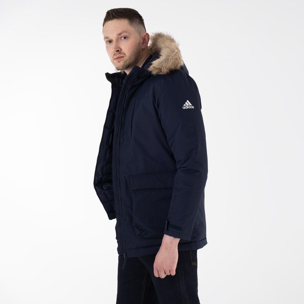 Bunda adidas Utilitas Hooded Parka GT1701 - tmavomodré