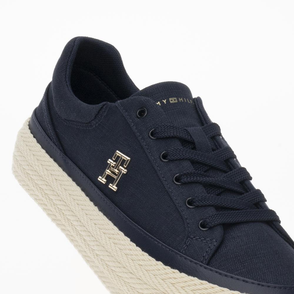 Topánky Tommy Hilfiger Vulc Sneaker Linnen FW0FW07673-DW6 - tmavomodré