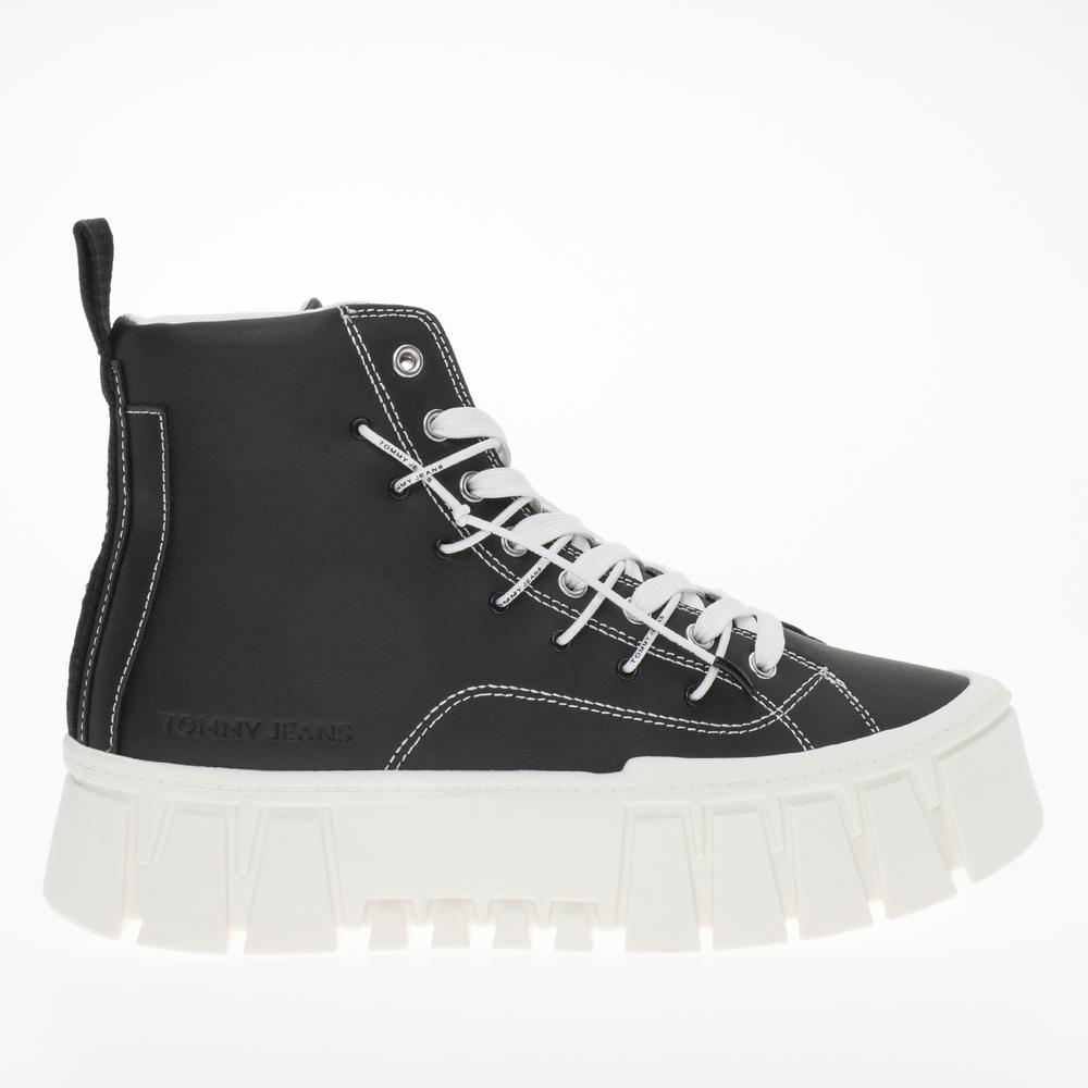 Topánky Tommy Jeans TJW Platform MC EN0EN02498-BDS - čierne