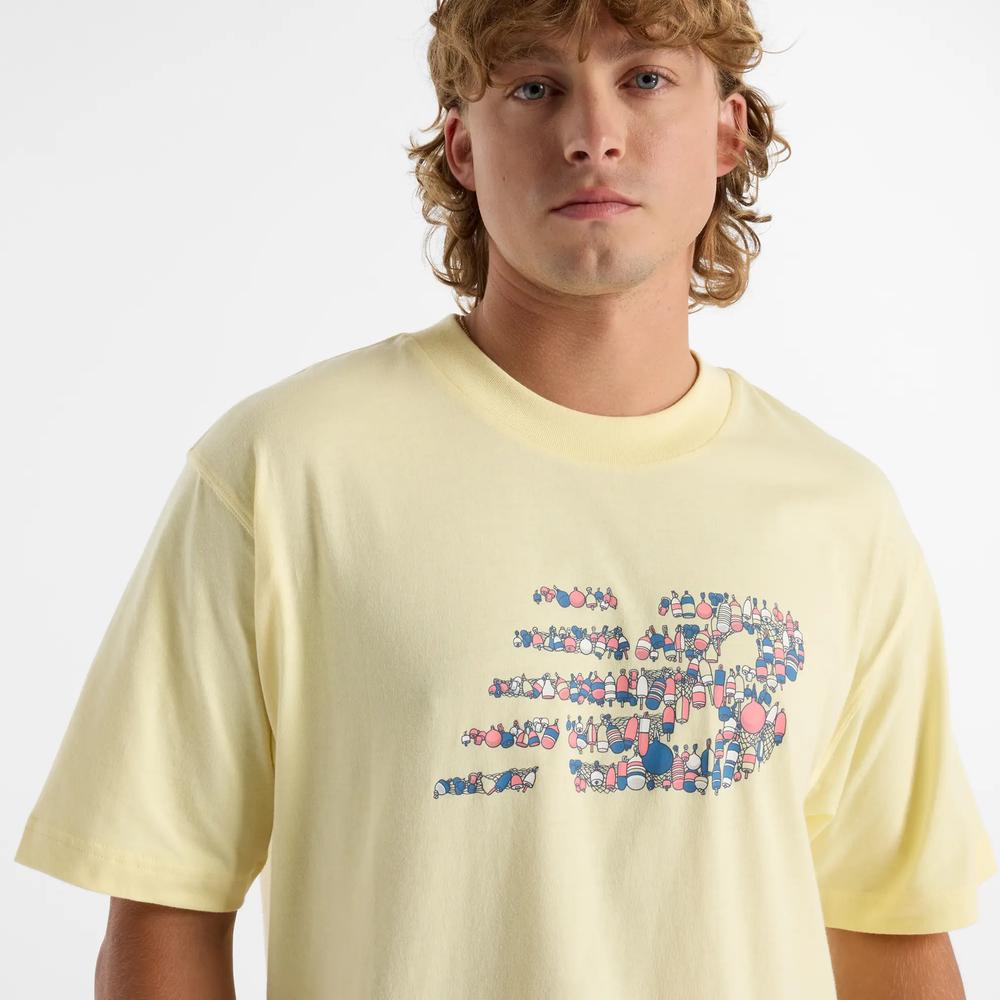 Pánske tričko New Balance MT51920PRC - žltá