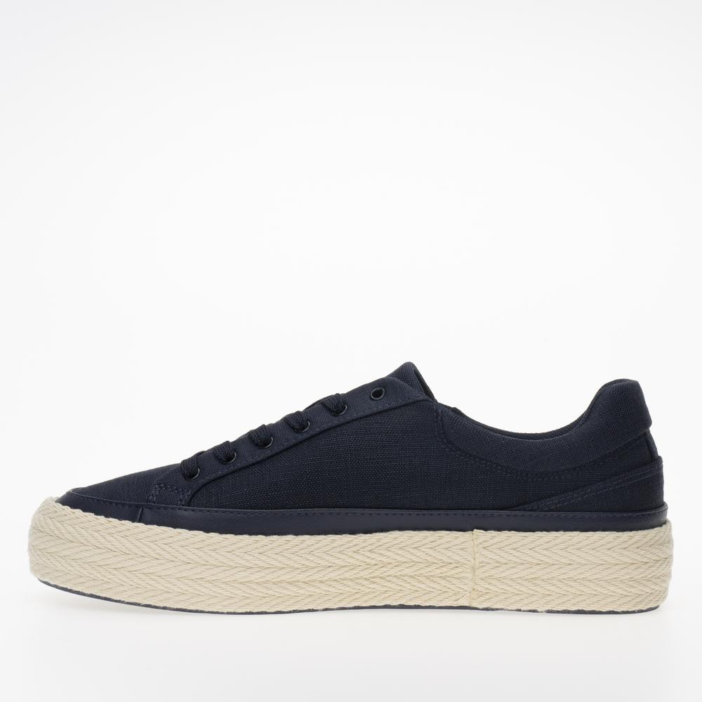 Topánky Tommy Hilfiger Vulc Sneaker Linnen FW0FW07673-DW6 - tmavomodré