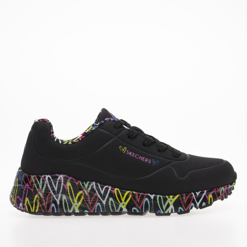 Topánky Skechers Uno Lite Lovely Luv 314976LBKMT - čierne