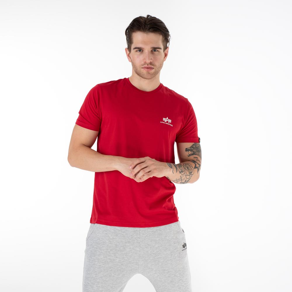 Tričko Alpha Industries Basic T Small Logo 188505328 - červené
