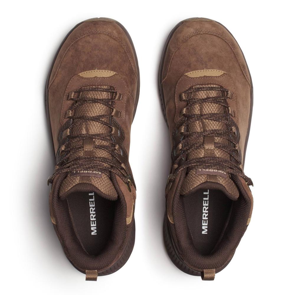 Pánske topánky Merrell Speed Strike 2 Leather Mid Waterproof J038073 - hnedé