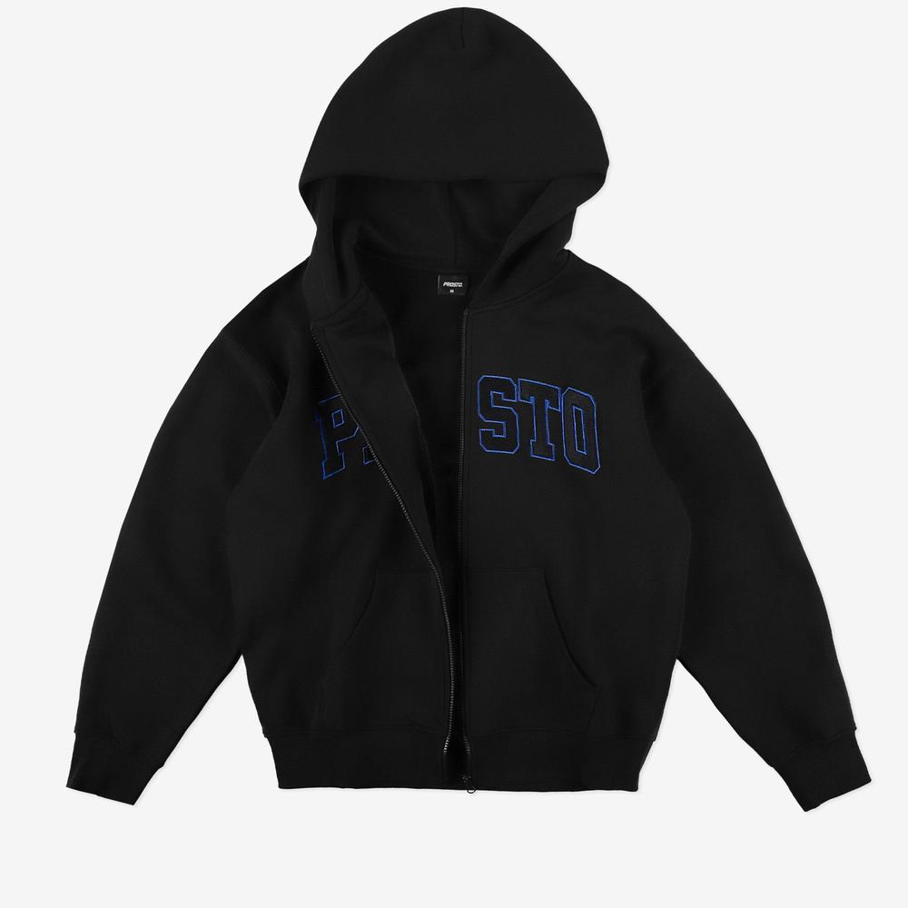 Pánske blúza Prosto Zip Hoodie Axel KL251MSWE2181 - čierne