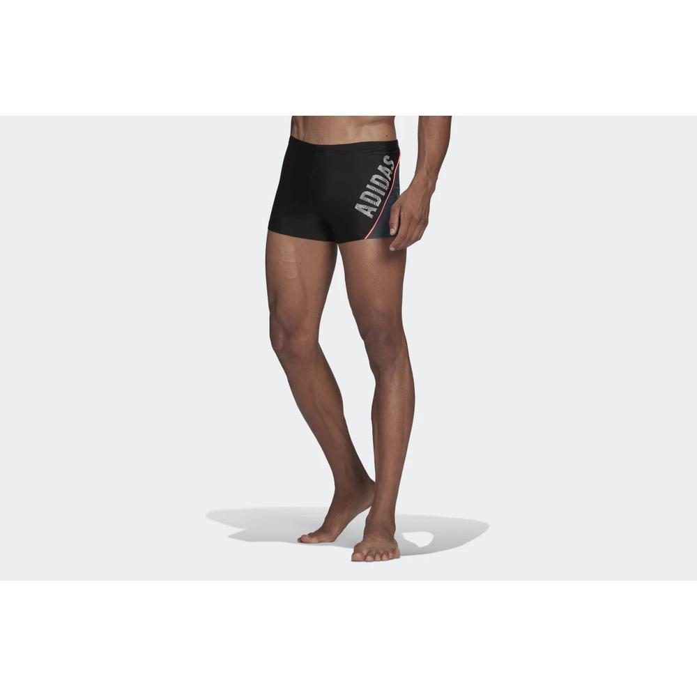Plavky adidas Wording Swim Boxers HA0324 - čierne