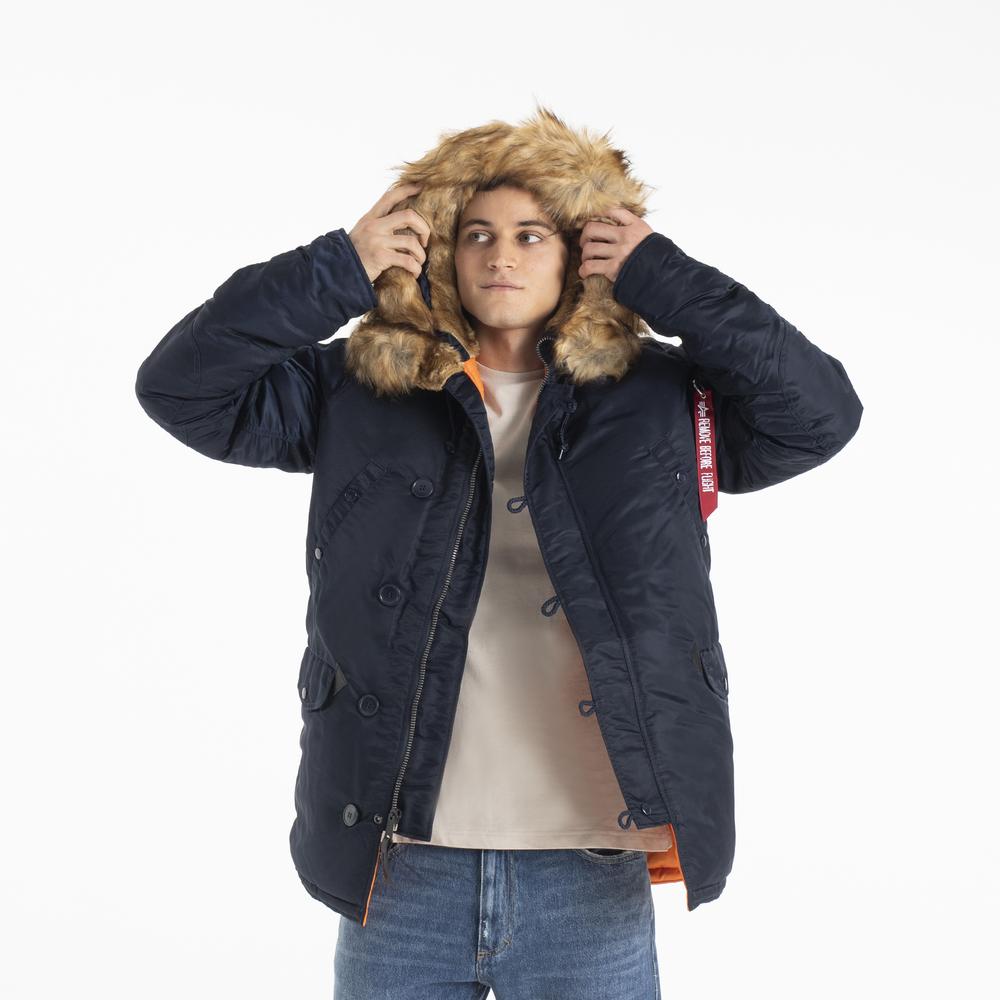 Bunda Alpha Industries Parka N3B VF 59 10314107 - tmavomodré