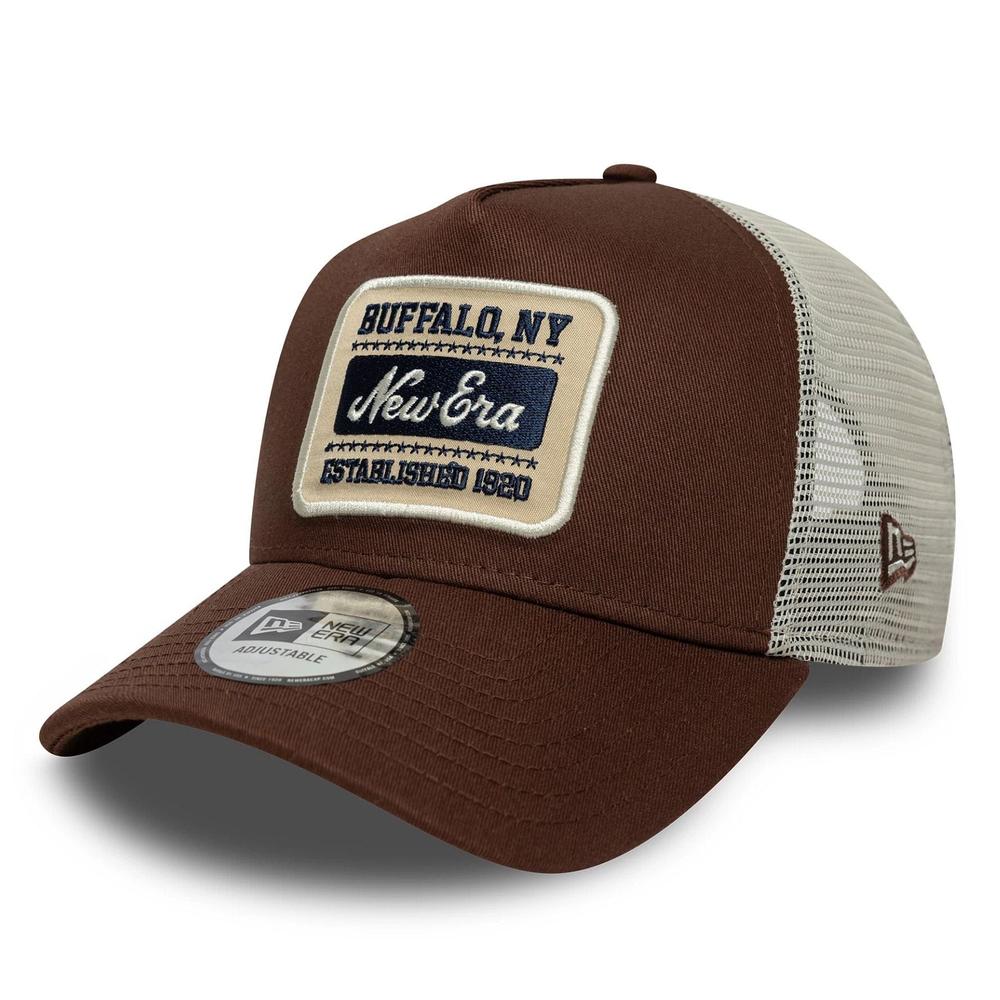 Čiapka pánske New Era Patch 9FORTY A-Frame Trucker 60771802 - hnedé