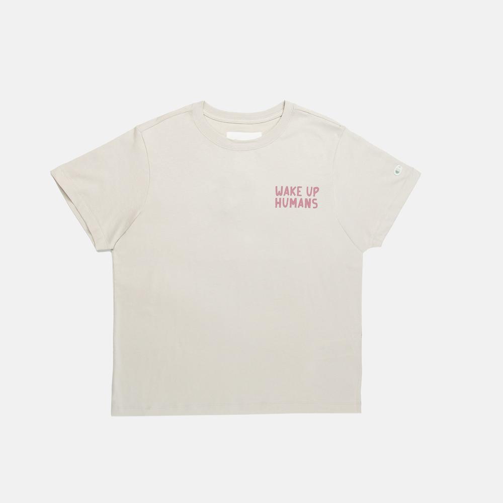 Tričko Champion Crewneck 117497-ES057 - béžové