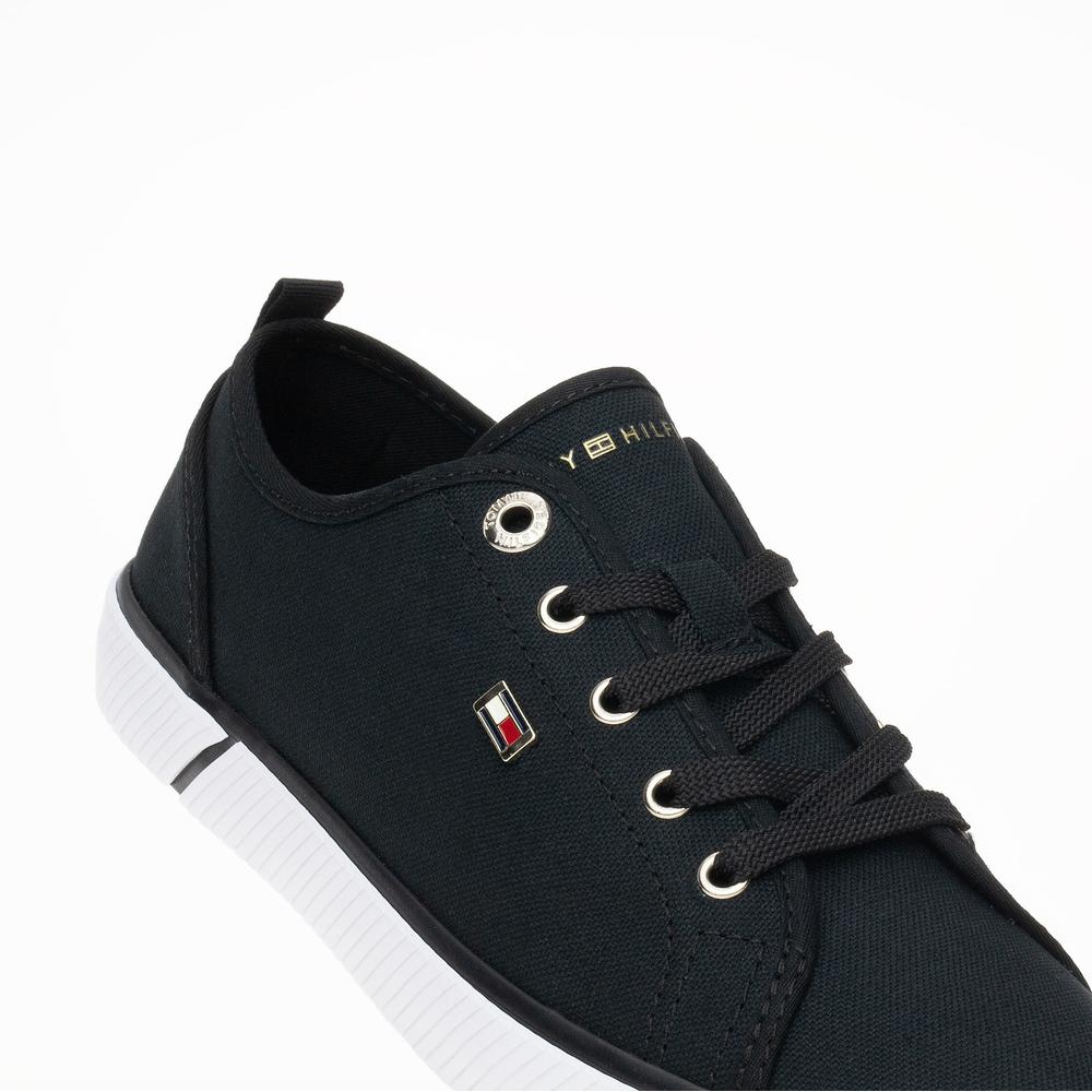 Topánky Tommy Hilfiger Vulc Canvas FW0FW08063-BDS - čierne