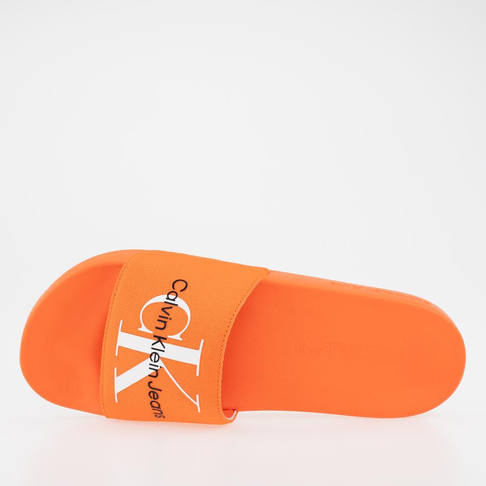 Klapky Calvin Klein Slide Monogram CO YM0YM00061-0JG - pomarančové