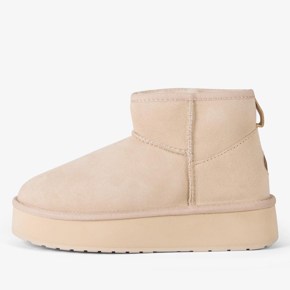 Topánky dámske Emu Australia Stinger Micro Flatform 2.0 W13296MACA - béžové