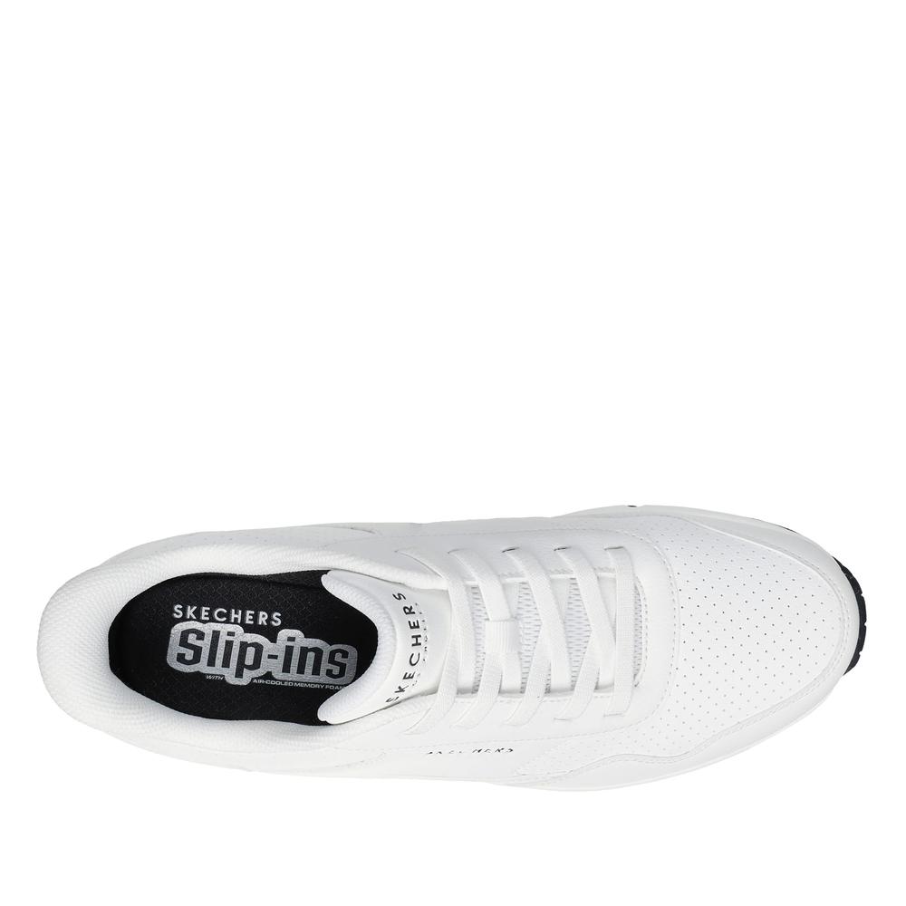 Pánske topánky Skechers Slip-ins: Uno Banksia Luxe 183023WHT - biele
