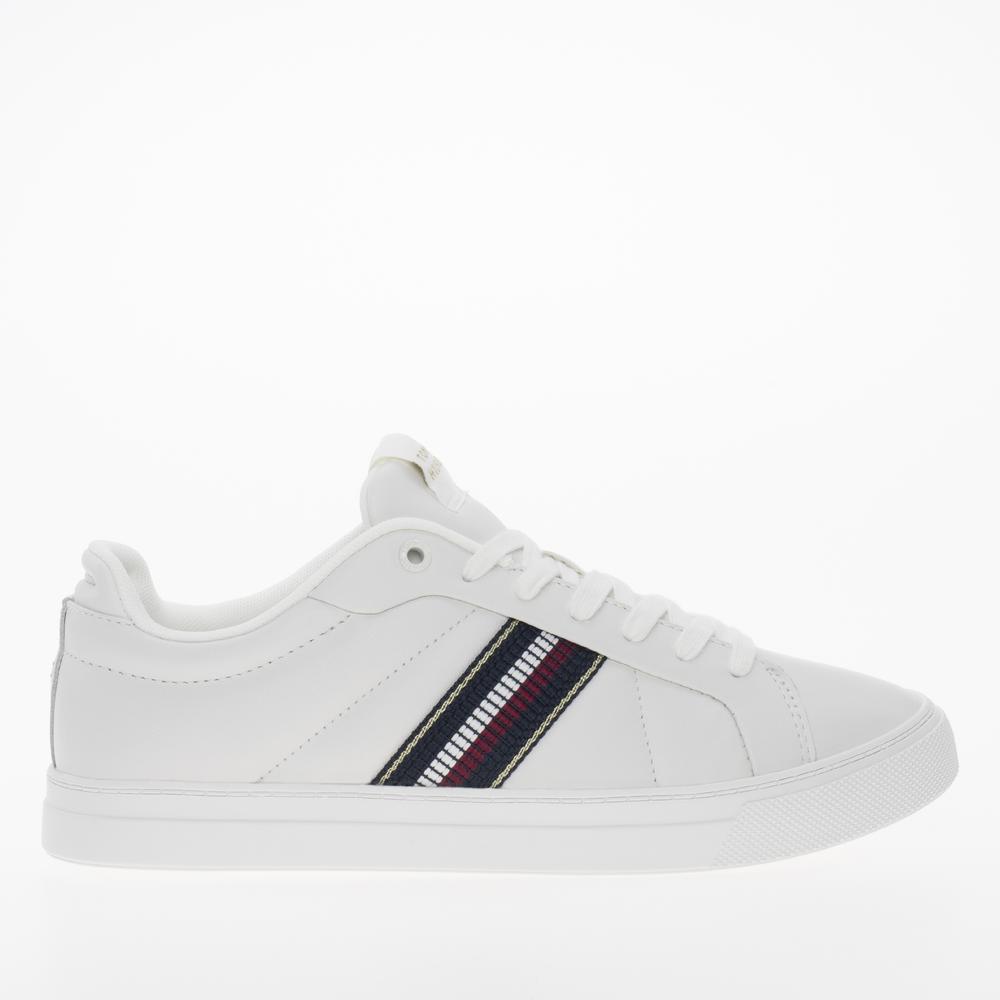 Topánky Tommy Hilfiger Icon Court Sneakers Stripes FW0FW08110-YBL - biele