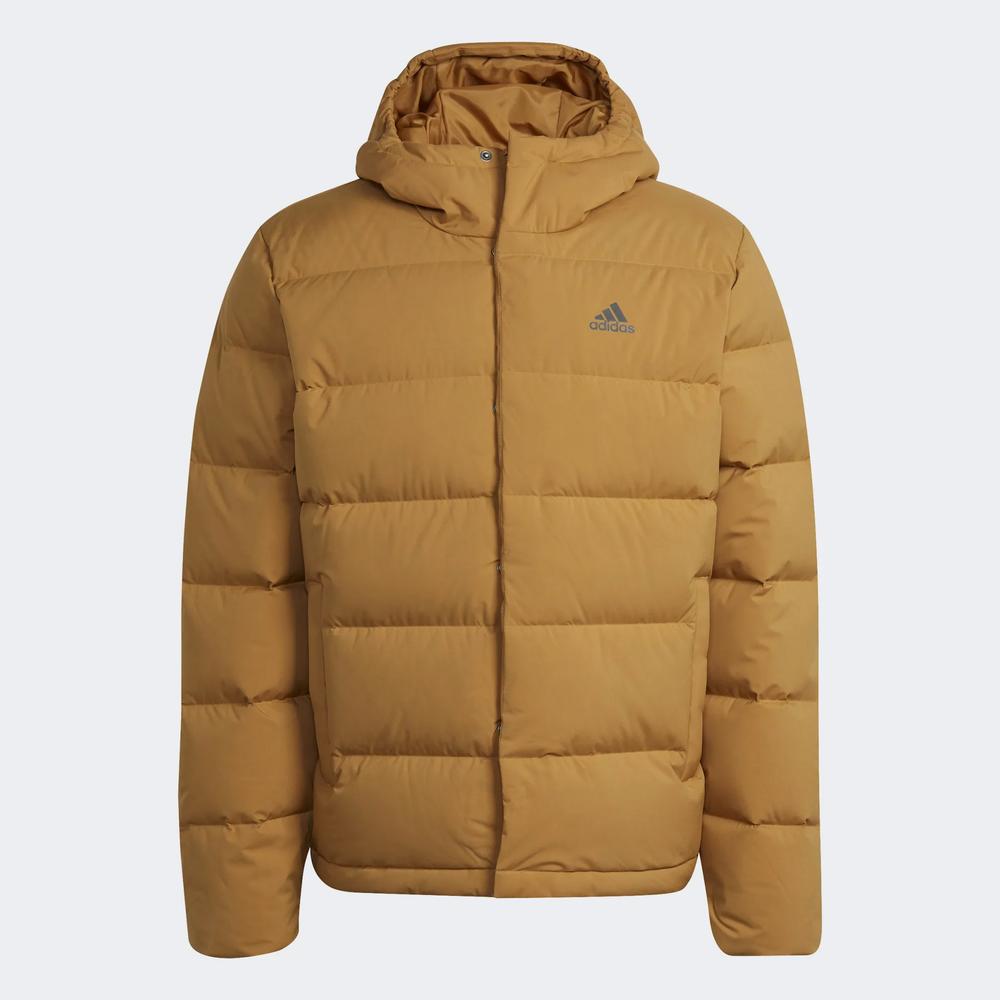 Bunda adidas Helionic Hooded Down HG8748 - hnedé