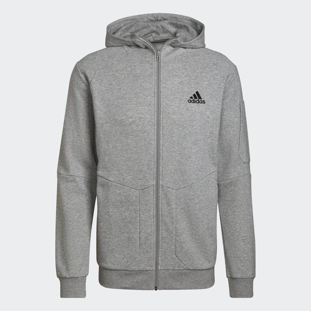 Blúza adidas Essentials 4 Gameday Full-Zip Hoodie HE1806 - šedý