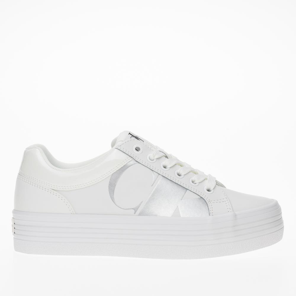 Topánky Calvin Klein Bold Vulc Flatform Low Leather NBS MET YW0YW01414-01V - biele