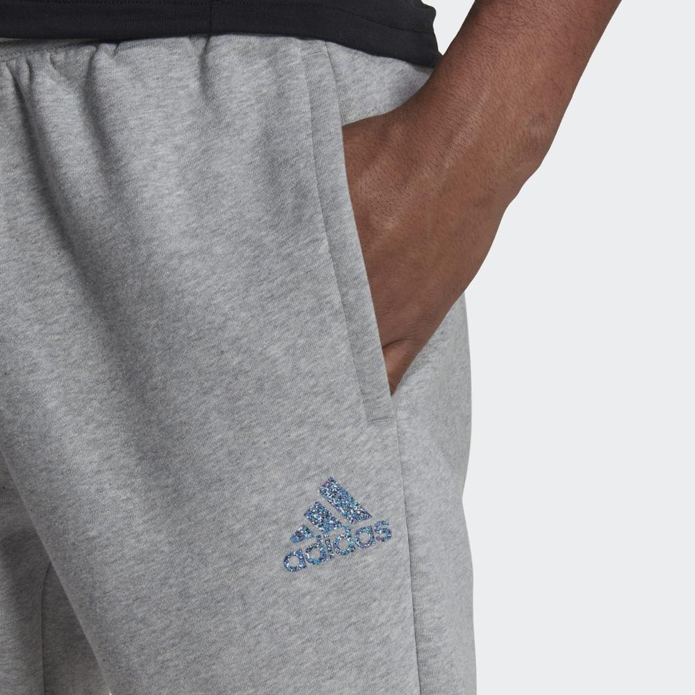 Nohavice adidas Stadium Fleece Badge Of Sport Cuffed HP1949 - šedý