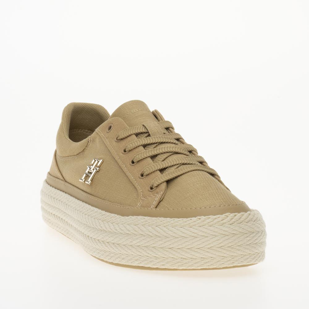 Topánky Tommy Hilfiger Vulc Sneaker Linnen FW0FW07673-RBL - hnedé