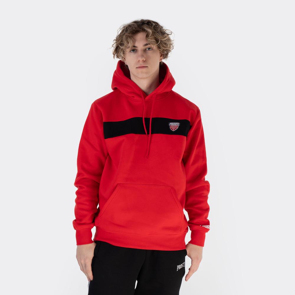 Blúza Prosto Klasyk Hoodie KL232MSWE2094 - červené
