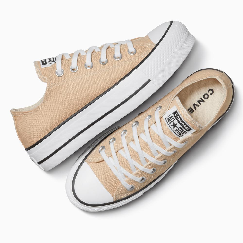 Topánky Converse Chuck Taylor All Star Lift Platform A11877C - béžové