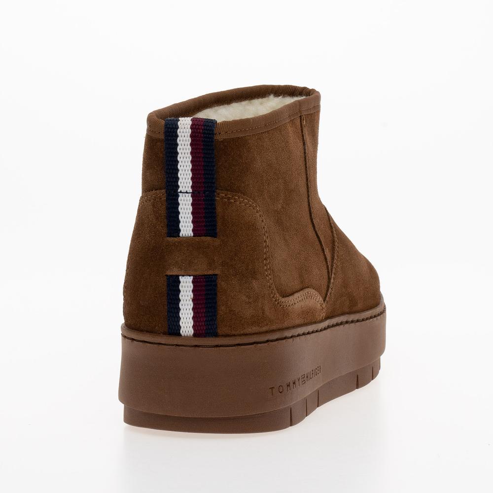 Topánky Tommy Hilfiger Cool Suede Snowboot FW0FW07662-GTU - hnedé