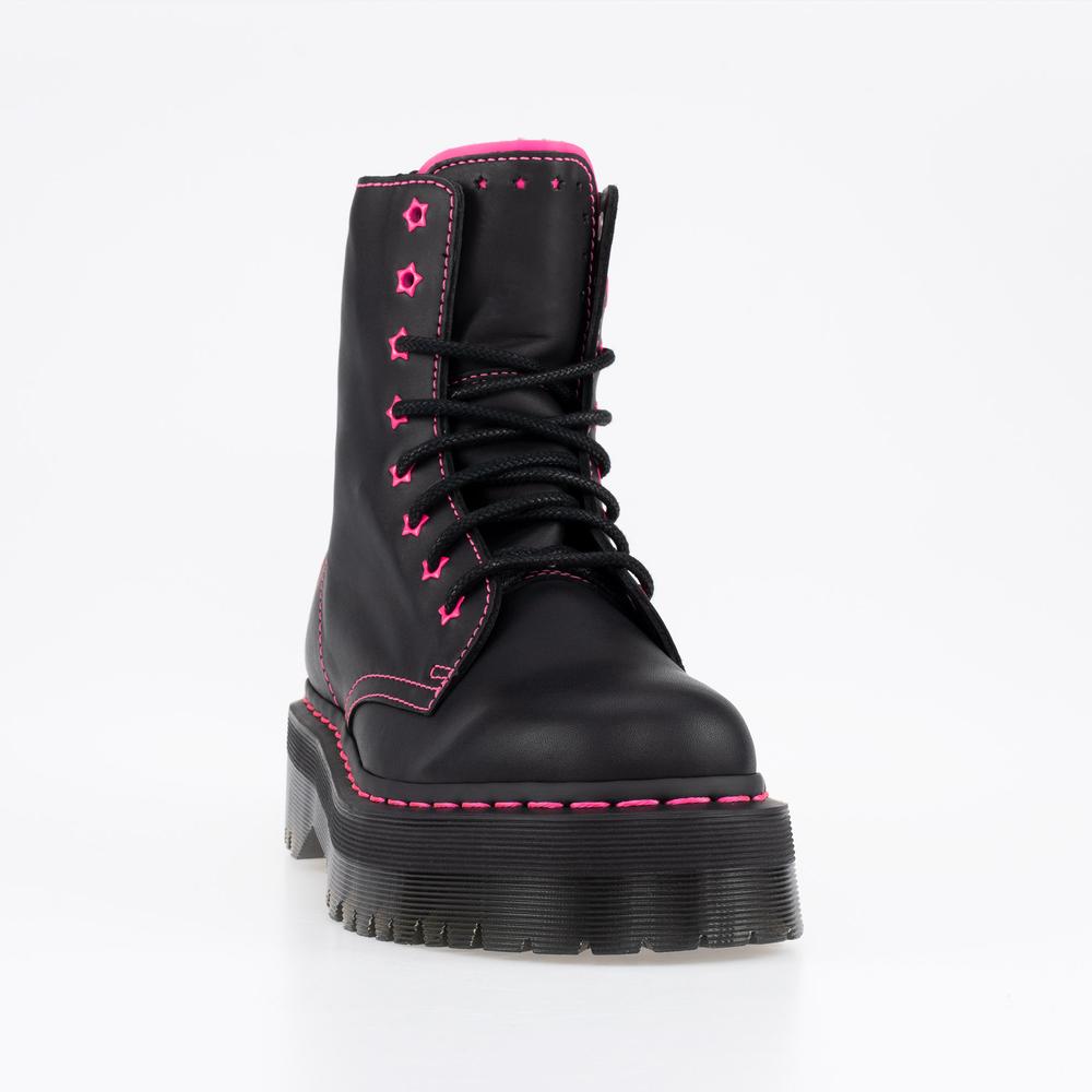 Topánky Dr. Martens Jadon II Neon Star Leather Platform 27617001 - čierne