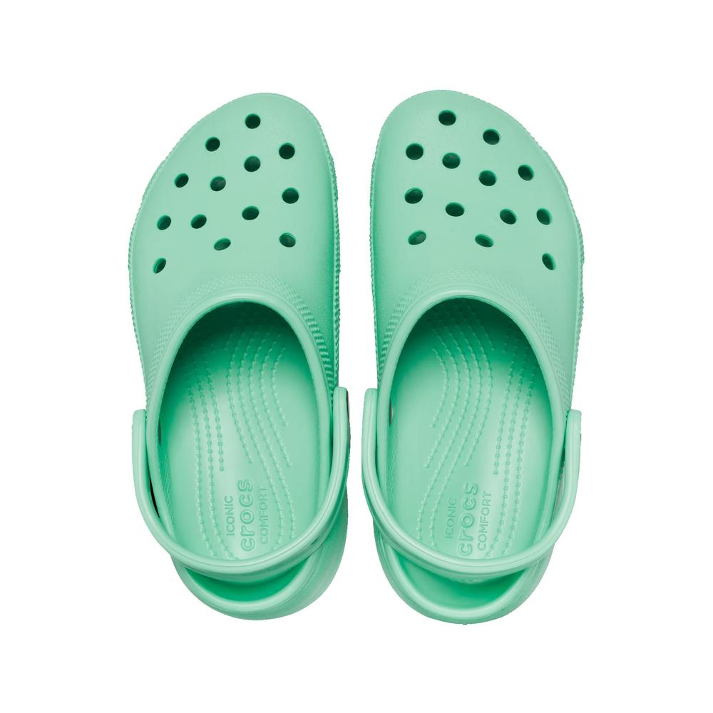 Klapky Crocs Classic Platform Clog 206750-3UG - zelené