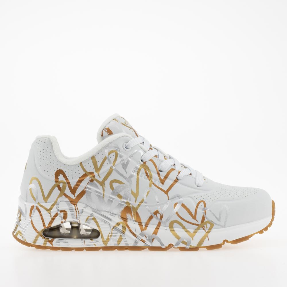 Topánky Skechers Uno Metallic Love 155523WTGD - biele
