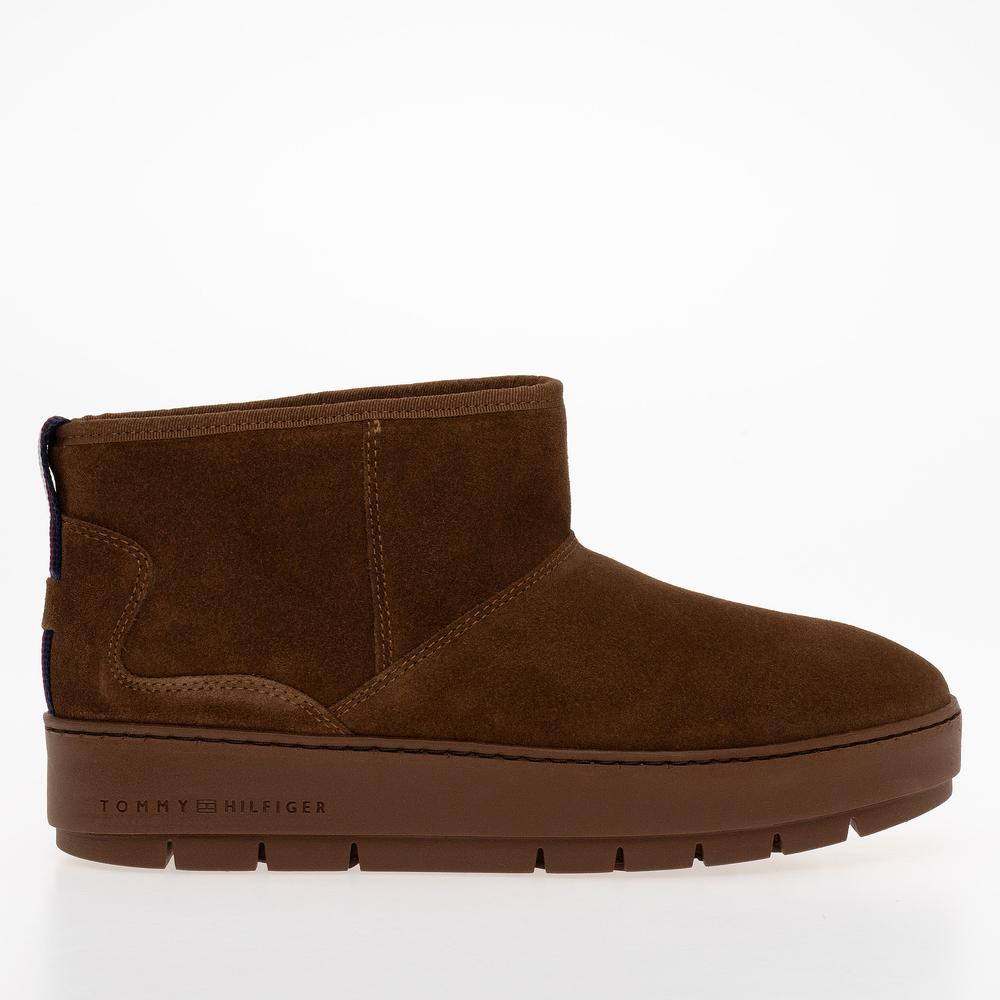 Topánky Tommy Hilfiger Cool Suede Snowboot FW0FW07662-GTU - hnedé