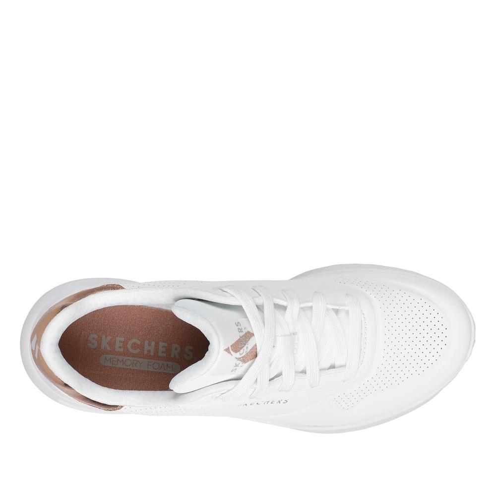Topánky dámske Skechers Uno Lite Shimmer Along 177291WHT - biele