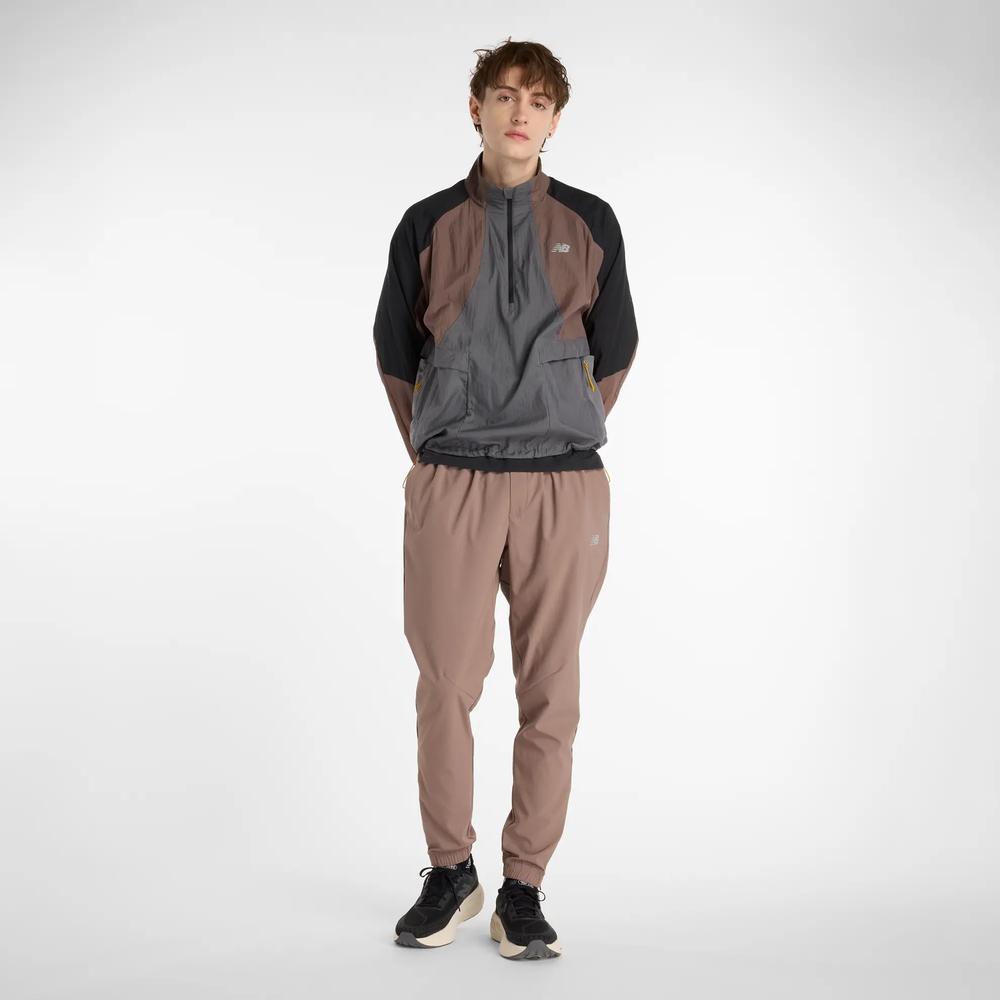 Pánska vetrovka New Balance MO53206EAS - hnedé