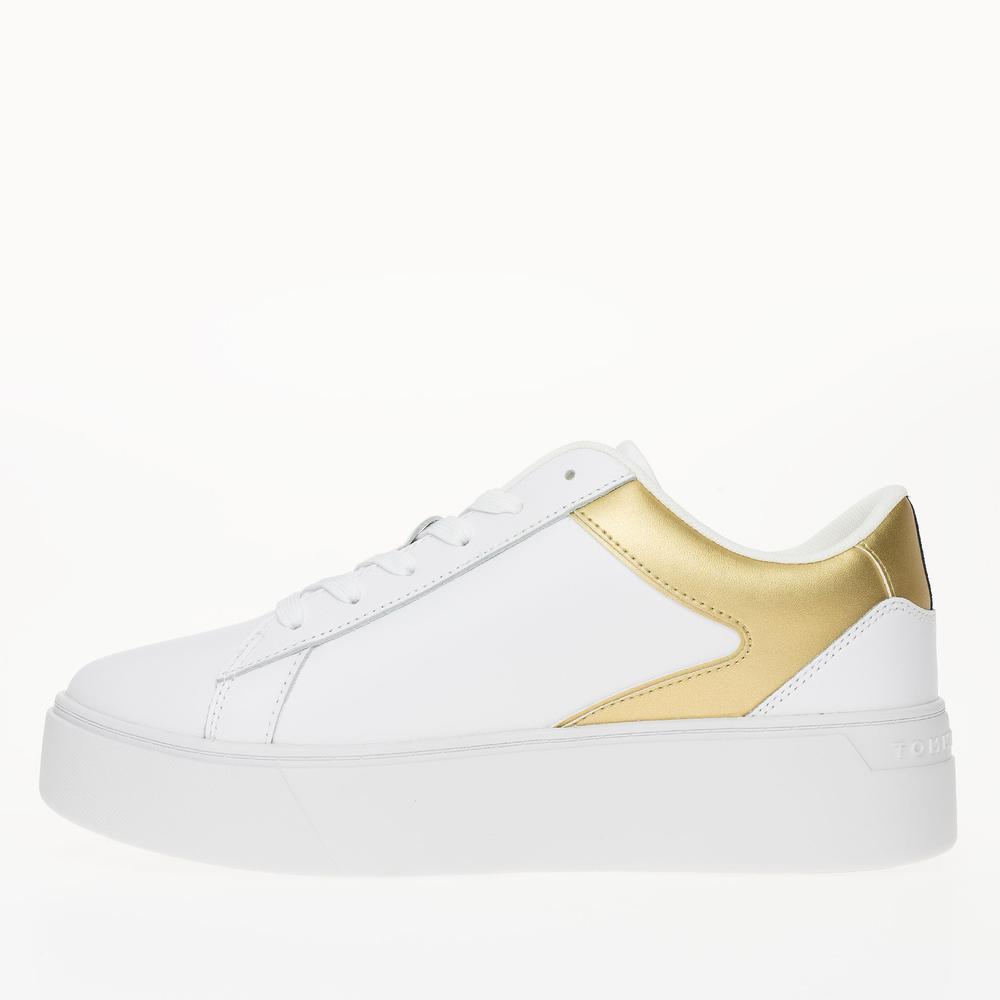 Topánky Tommy Hilfiger Platform Court FW0FW08073-0K6 - biele