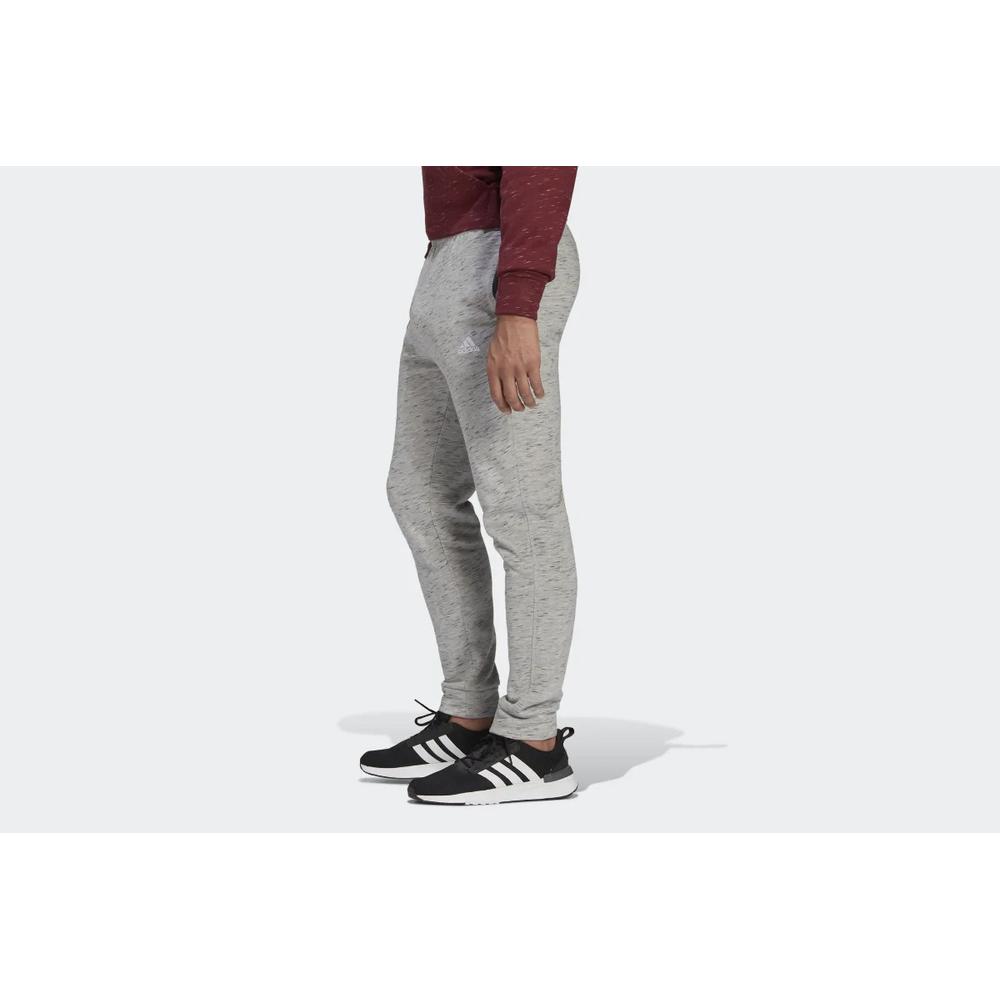 Nohavice adidas Essentials French Terry Melange HE1795 - šedý